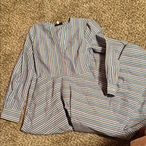 Tuckernuck Multicolor Striped Blouse size S